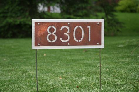 metal yard signs house numbers